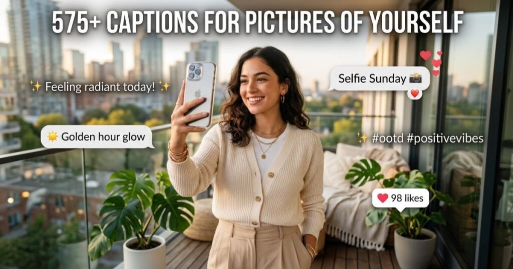 575+ Captions for Pictures of Yourself That Spark Emotion