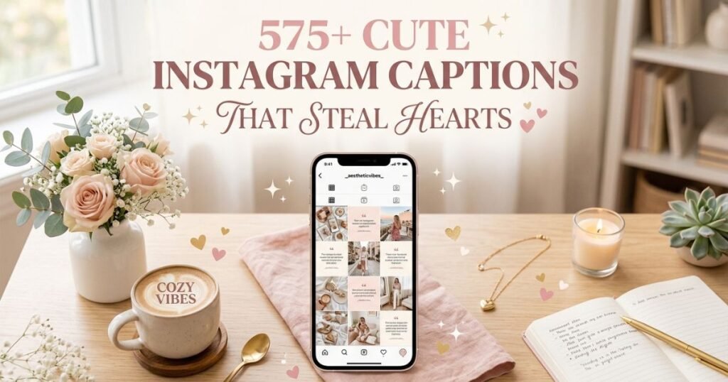 575+ Cute Instagram Captions That Steal Hearts