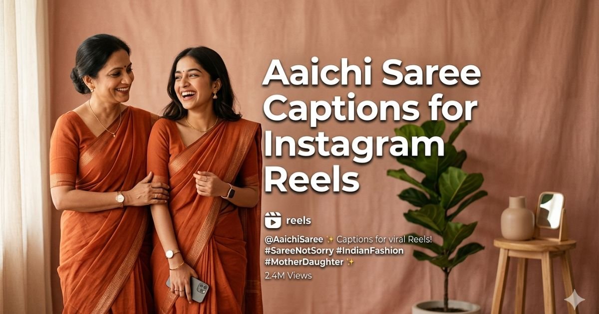 Aaichi Saree Captions for Instagram Reels