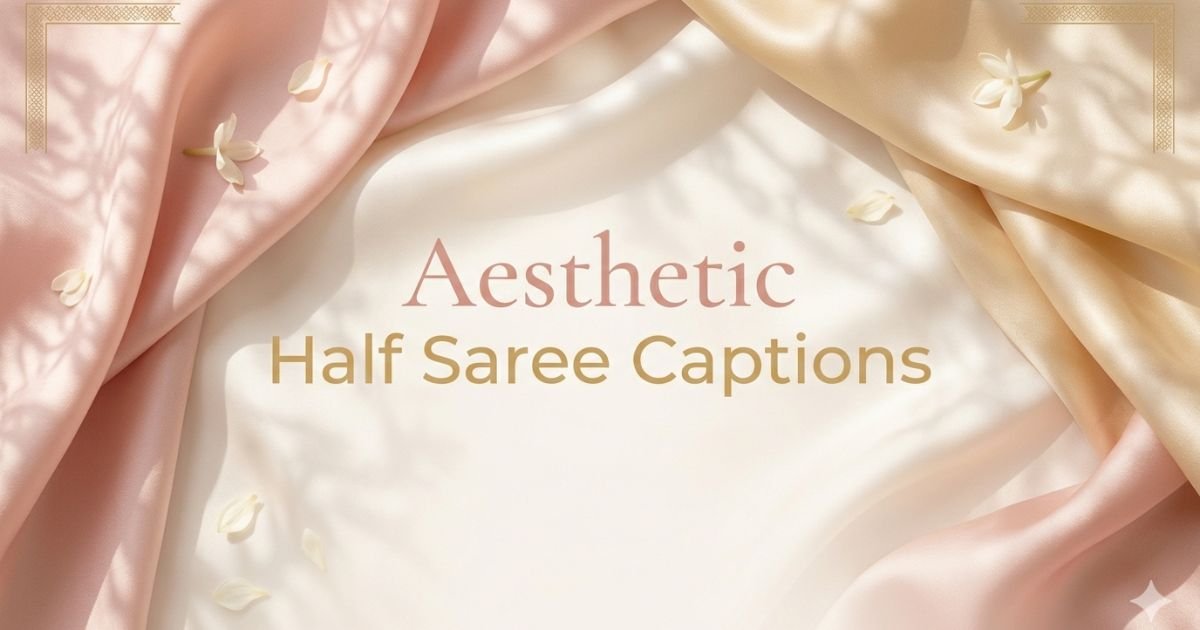 Aesthetic Half Saree Captions