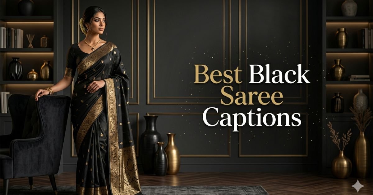 Best Black Saree Captions
