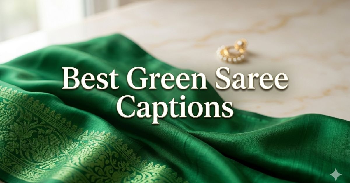 Best Green Saree Captions