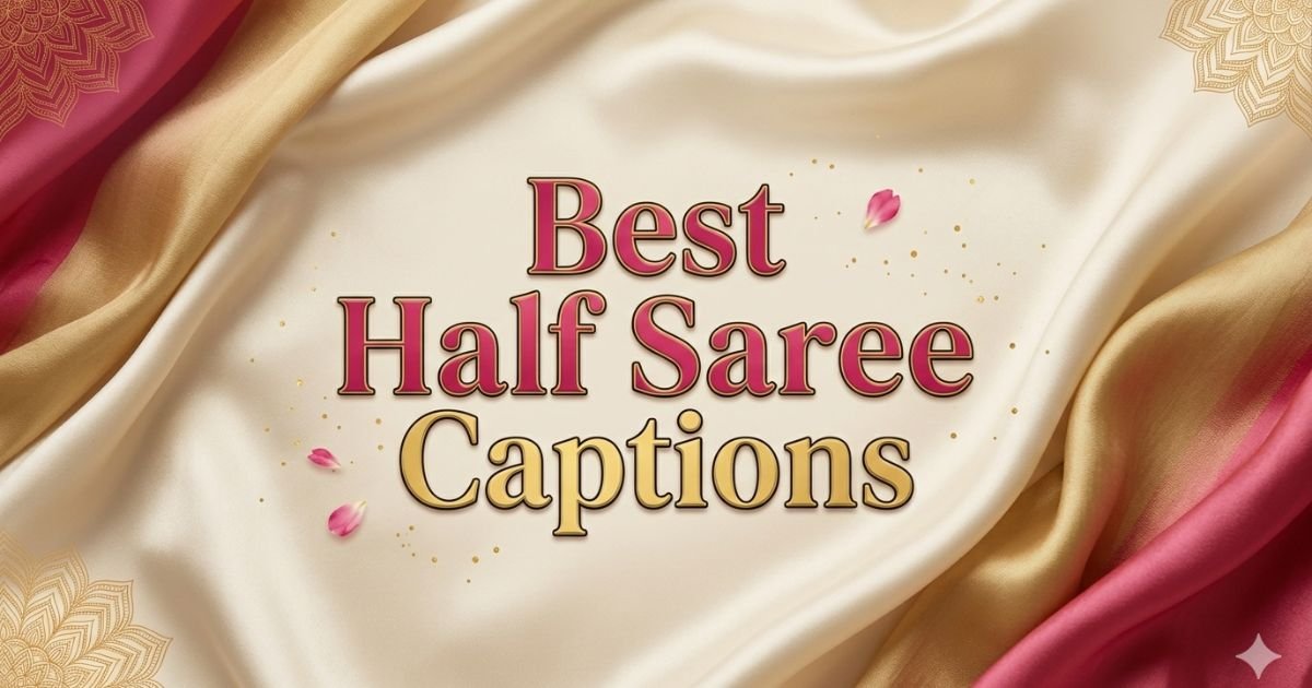 Best Half Saree Captions