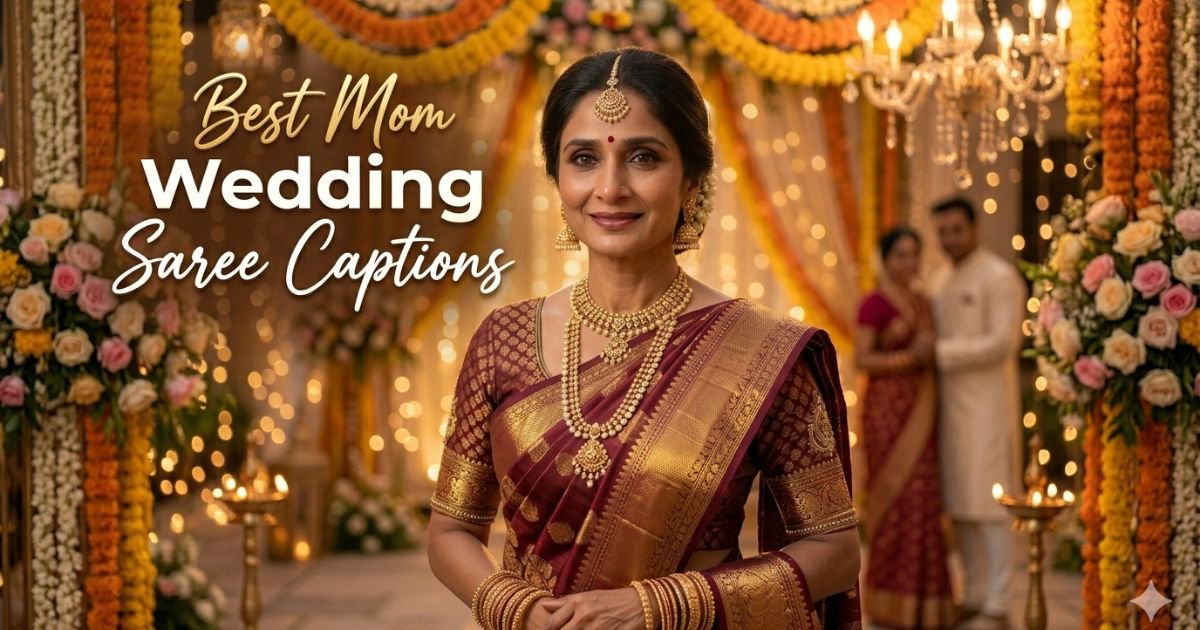 Best Mom Wedding Saree Captions