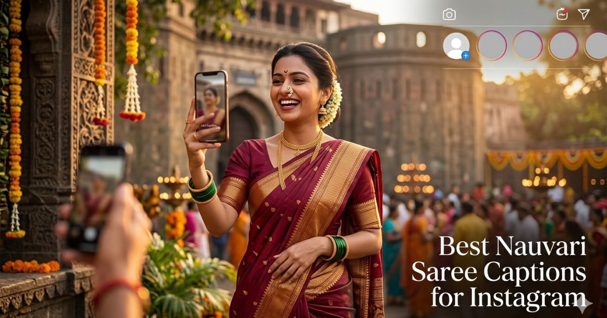 Best Nauvari Saree Captions for Instagram