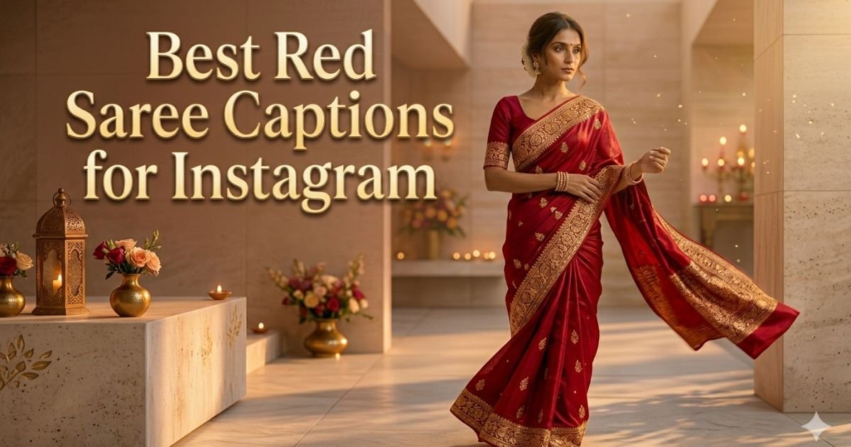 Best Red Saree Captions for Instagram
