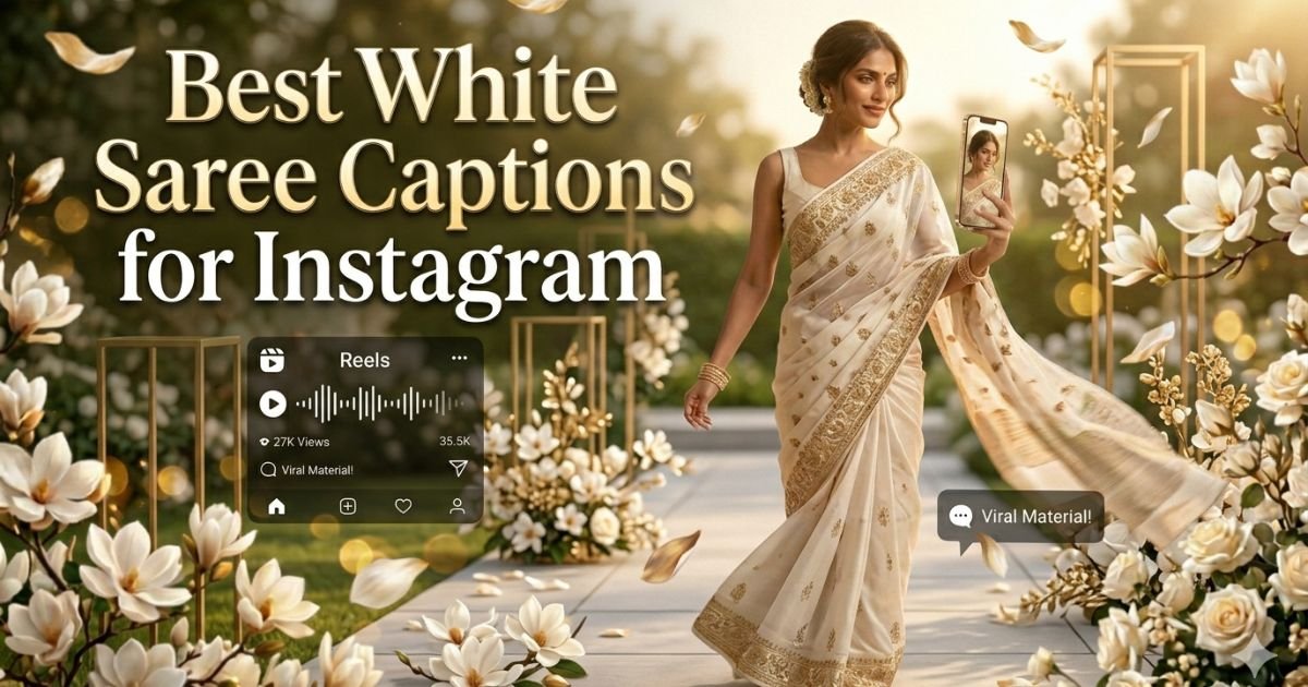 Best White Saree Captions for Instagram