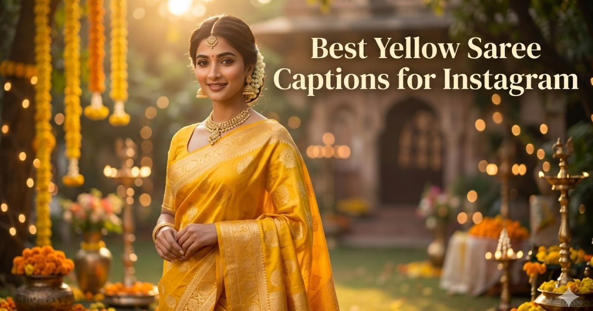 Best Yellow Saree Captions for Instagram