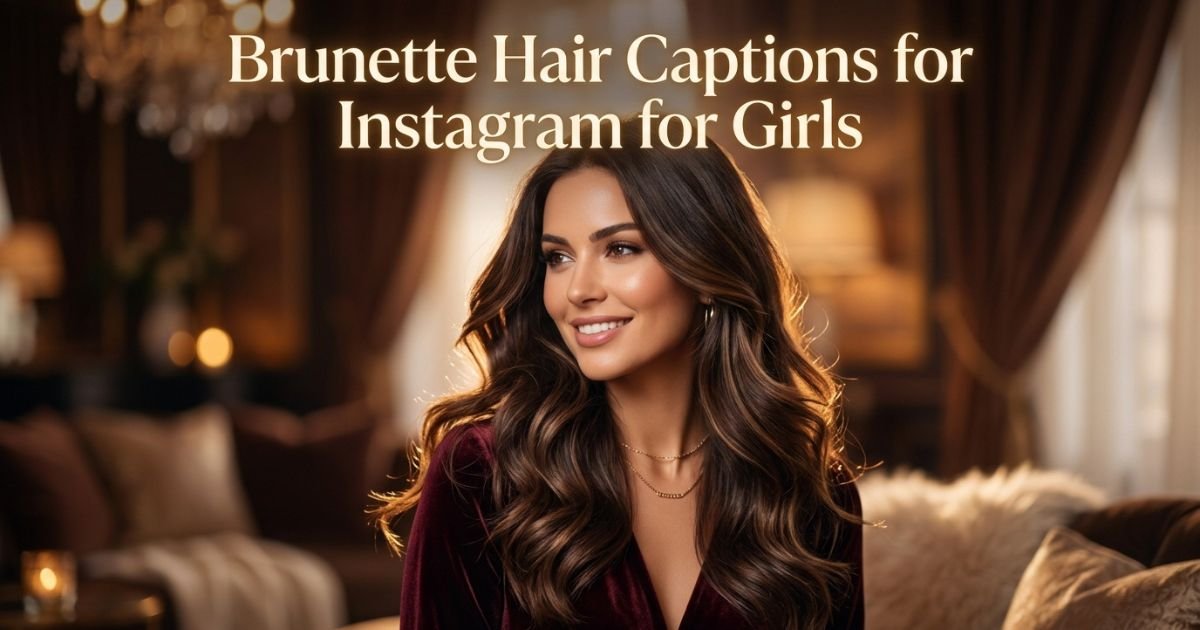Brunette Hair Captions for Instagram for Girls