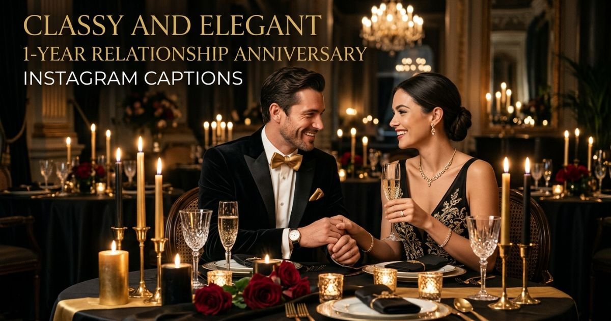 Classy and Elegant 1-Year Relationship Anniversary Instagram Captions