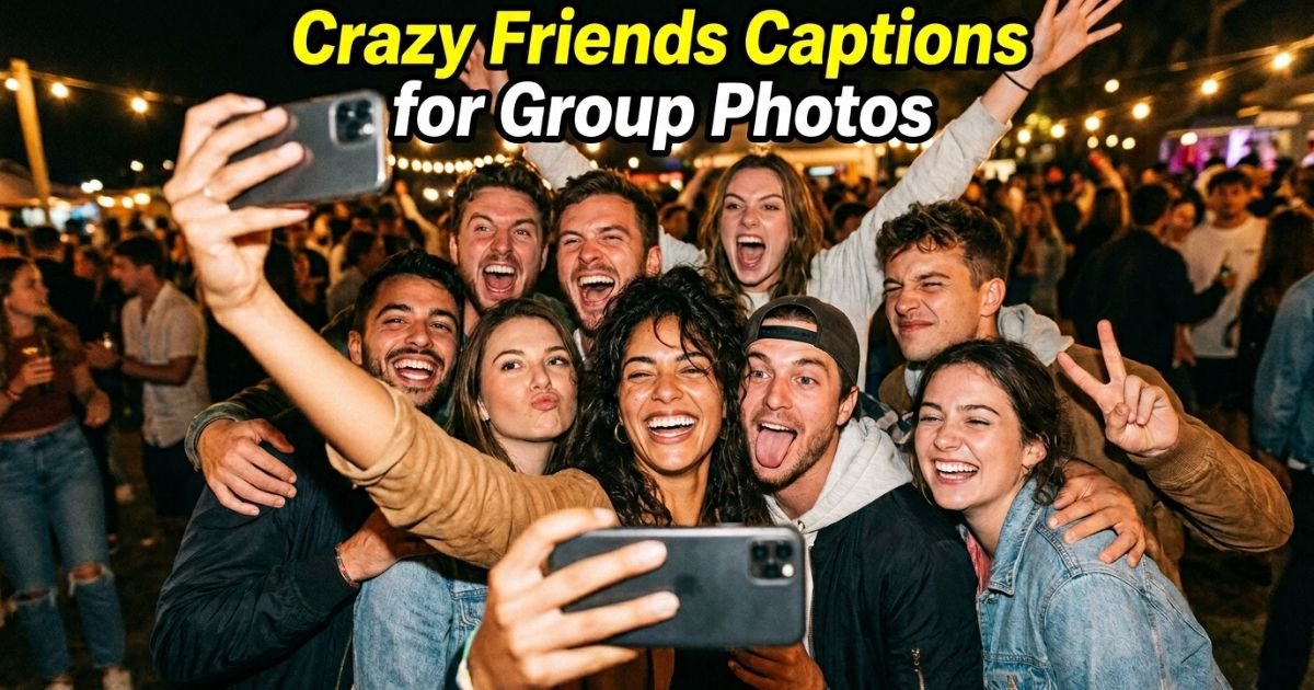 Crazy Friends Captions for Group Photos
