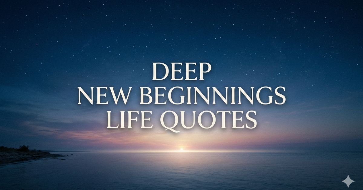 Deep New Beginnings Life Quotes