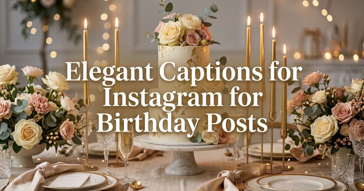 Elegant Captions for Instagram for Birthday Posts