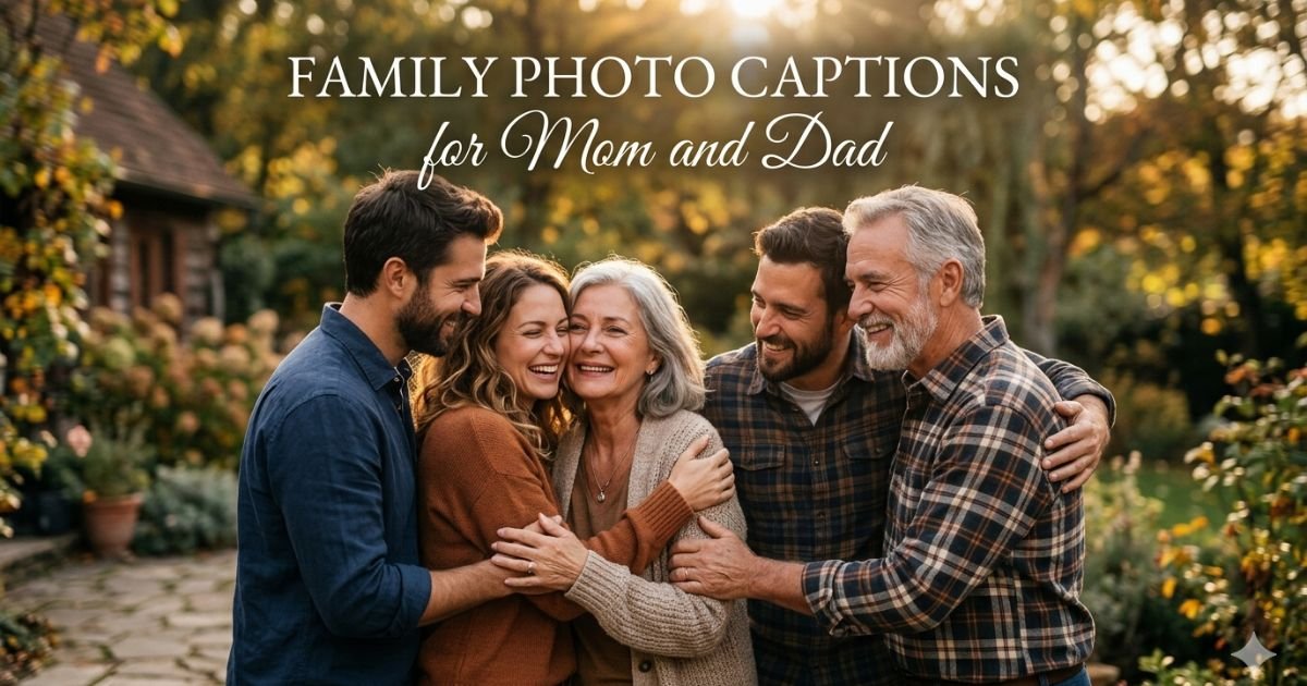 Family Photo Captions for Mom and Dad