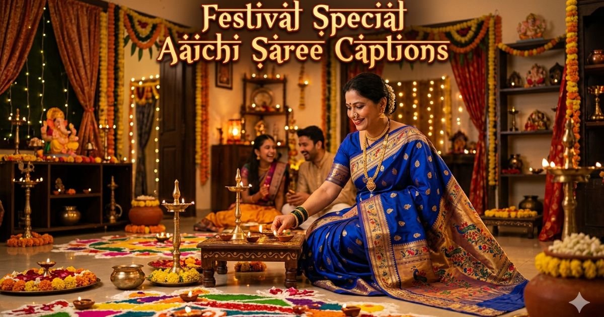 Festival Special Aaichi Saree Captions
