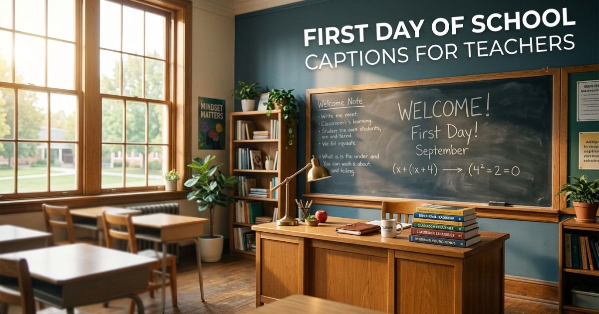 First Day of School Captions for Teachers