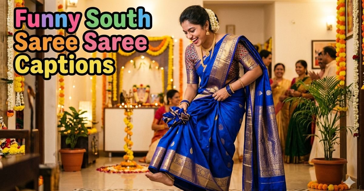 Funny South Saree Captions