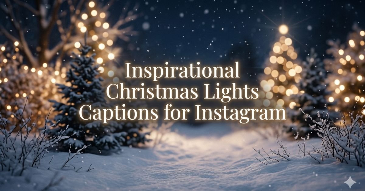 Inspirational Christmas Lights Captions for Instagram