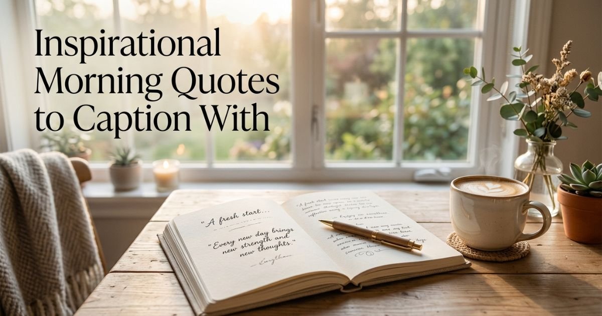 Inspirational Morning Quotes to Caption With