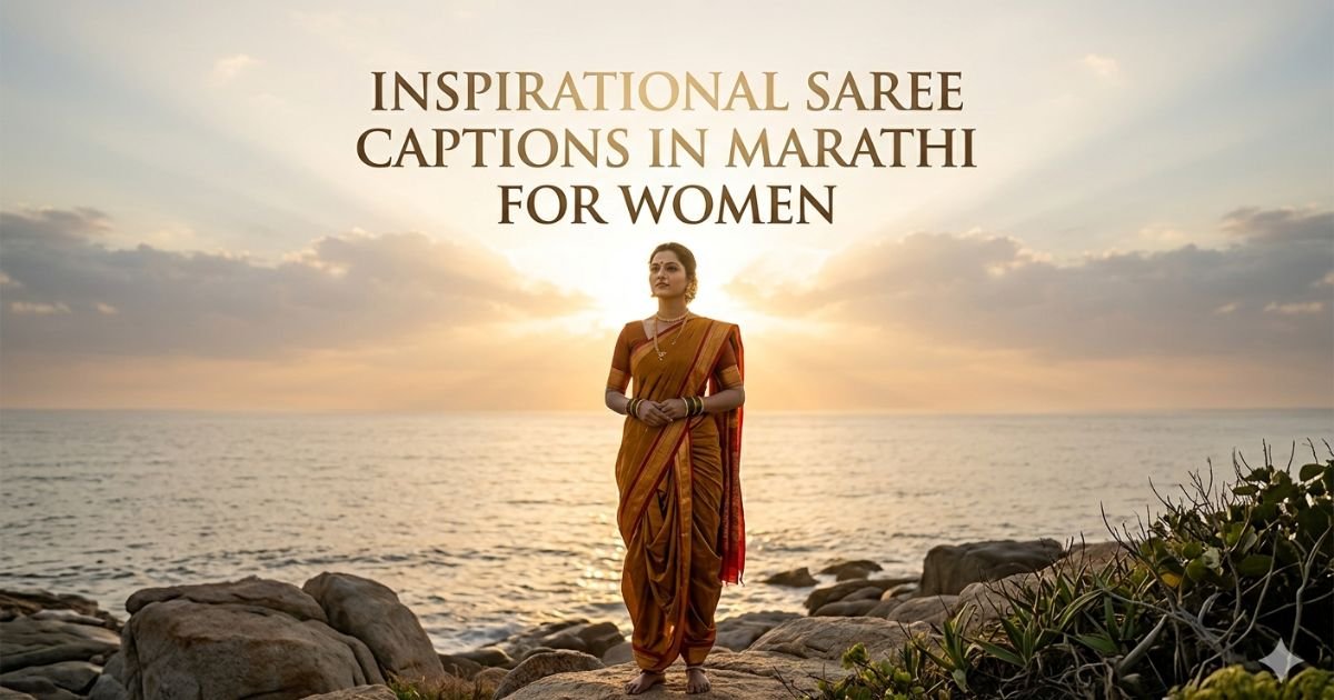 Inspirational Saree Captions in Marathi for Women
