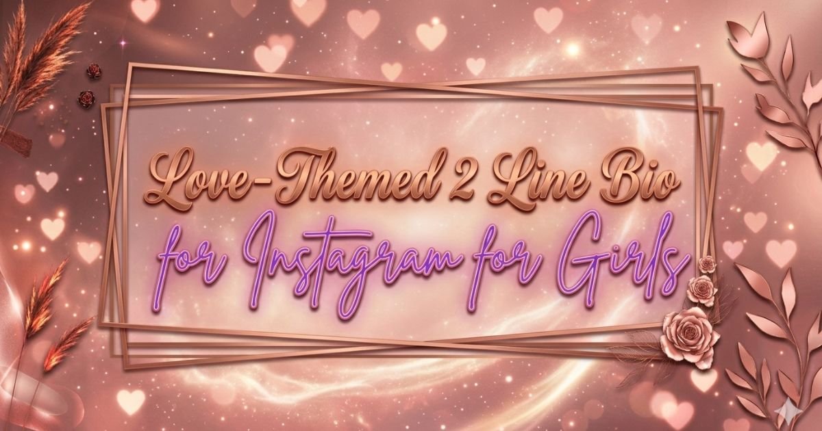 Love-Themed 2 Line Bio for Instagram for Girls
