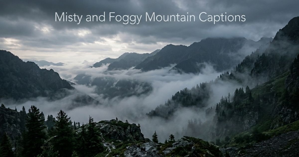 Misty and Foggy Mountain Captions