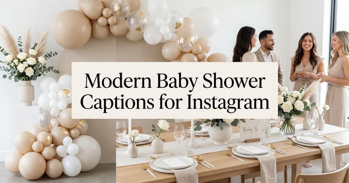 Modern Baby Shower Captions for Instagram