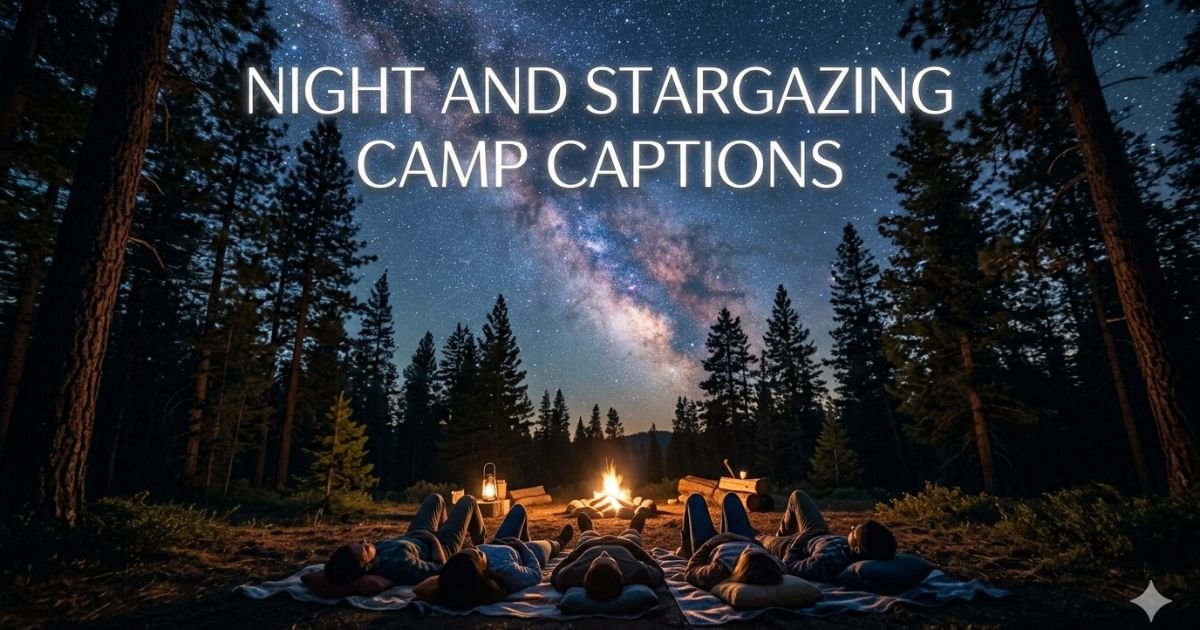 Night and Stargazing Camp Captions
