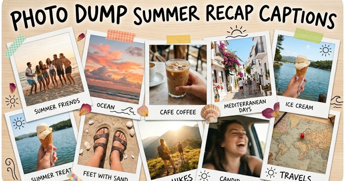 Photo Dump Summer Recap Captions