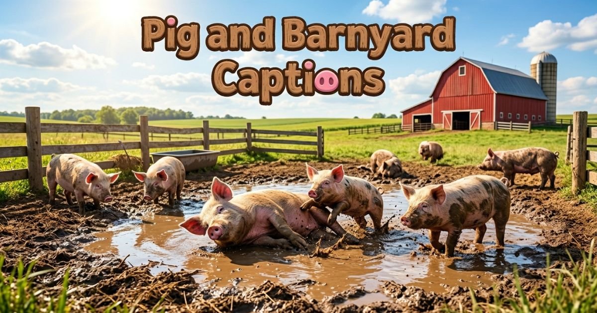 Pig and Barnyard Captions