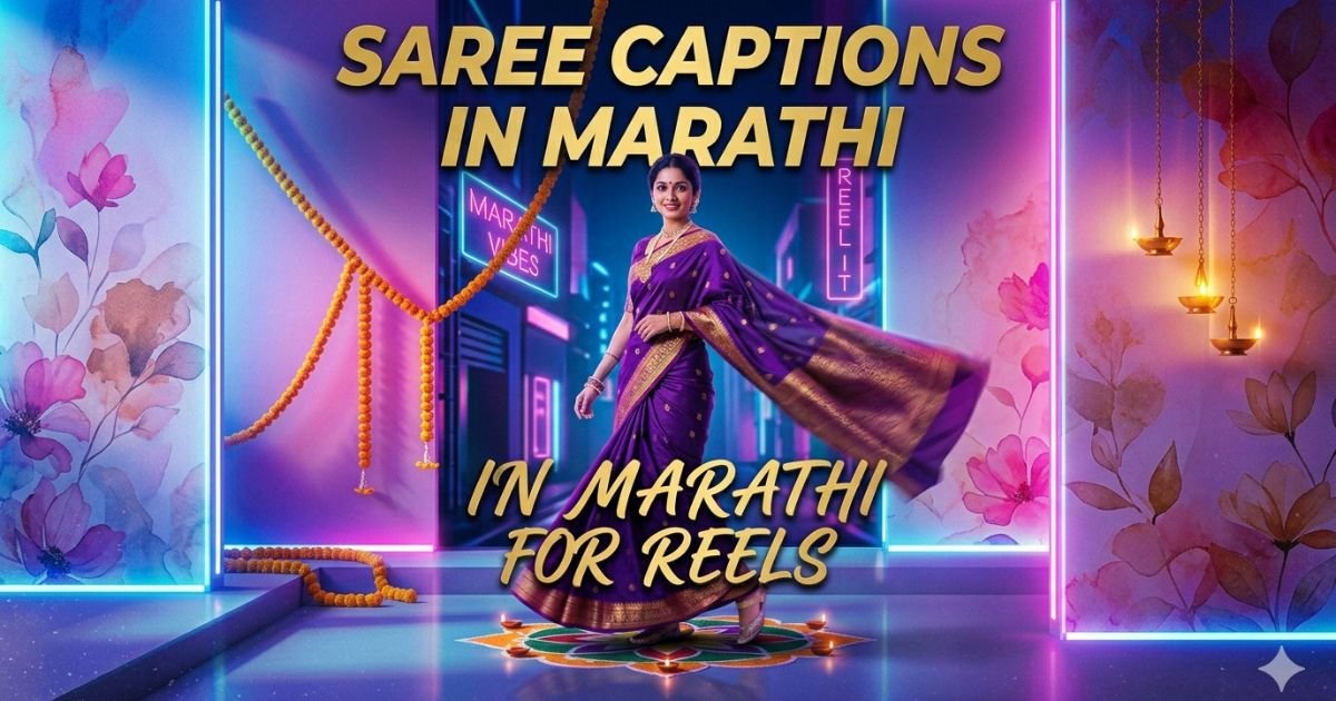 Saree Captions in Marathi for Reels