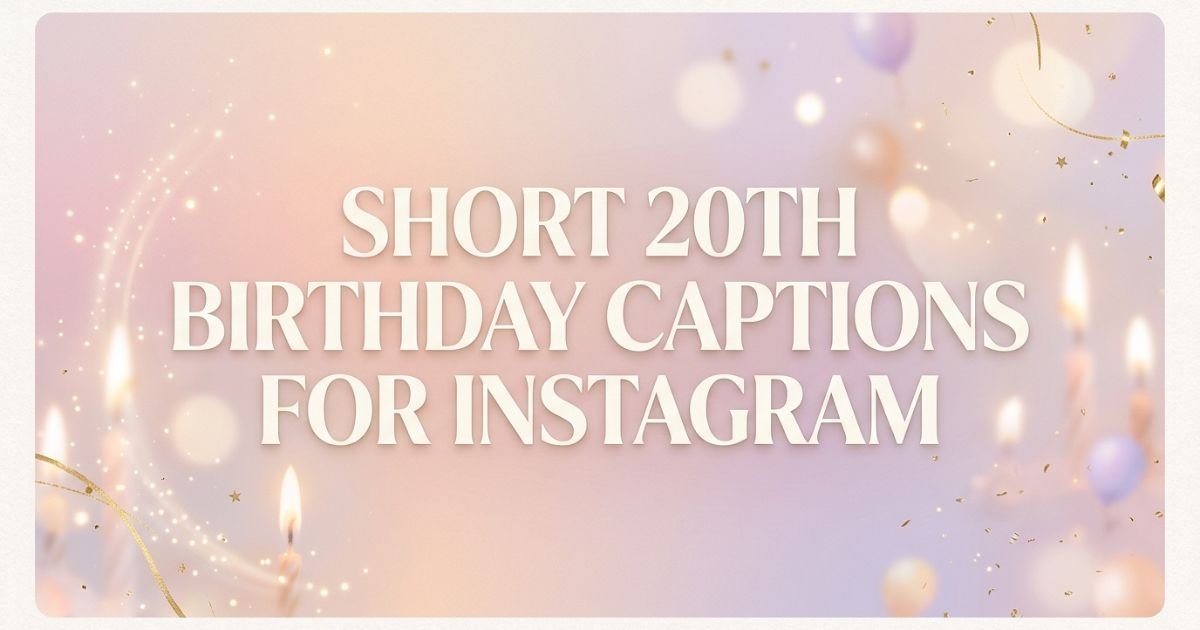 Short 20th Birthday Captions for Instagram