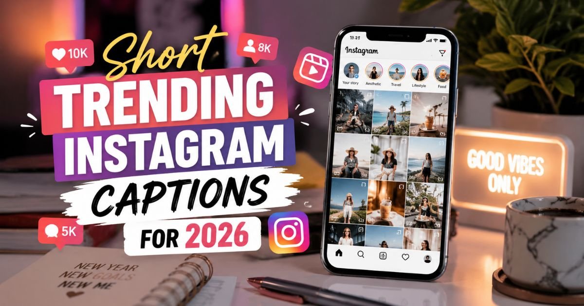 Short Trending Instagram Captions for 2026