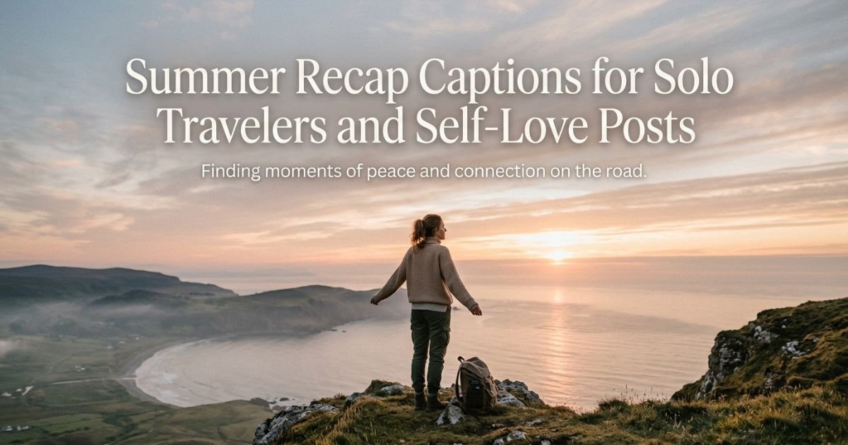Summer Recap Captions for Solo Travelers and Self-Love Posts