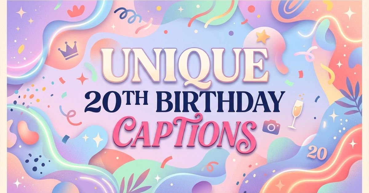 Unique 20th Birthday Captions