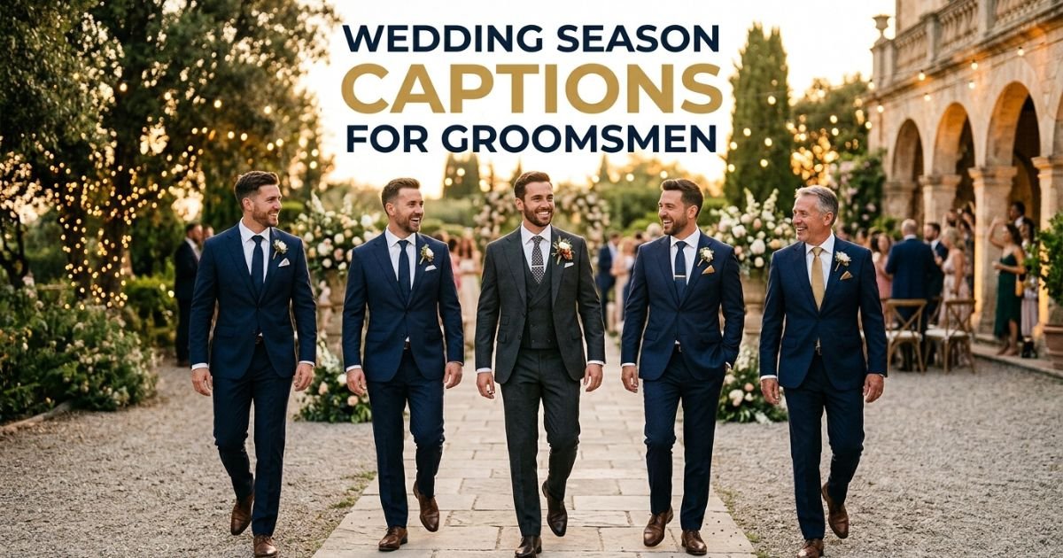 Wedding Season Captions for Groomsmen
