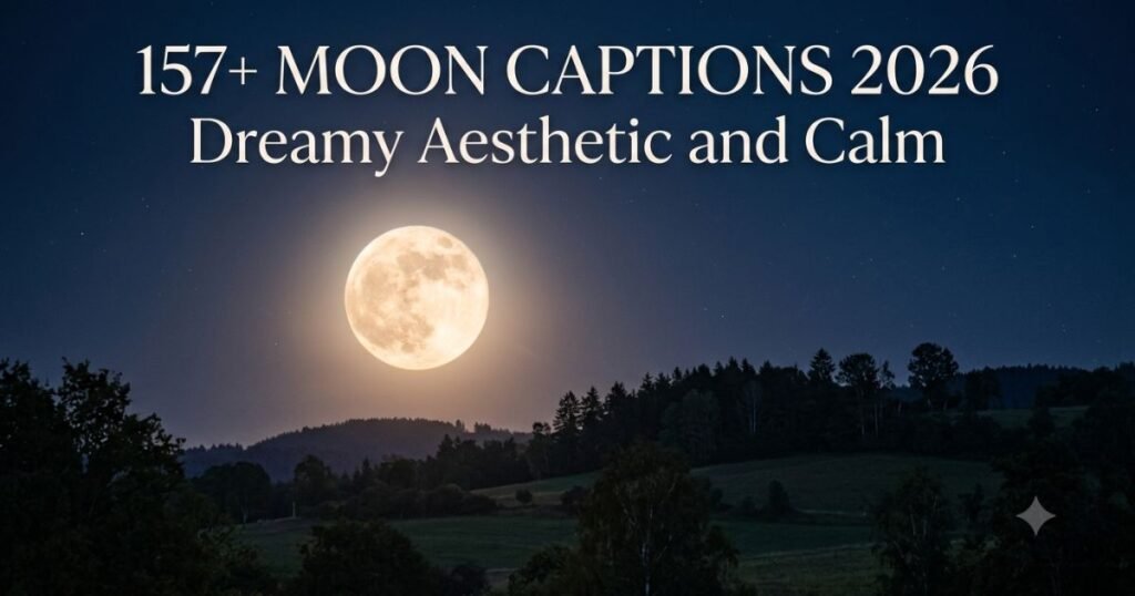 157+ Moon Captions 2026 | Dreamy, Aesthetic & Calm