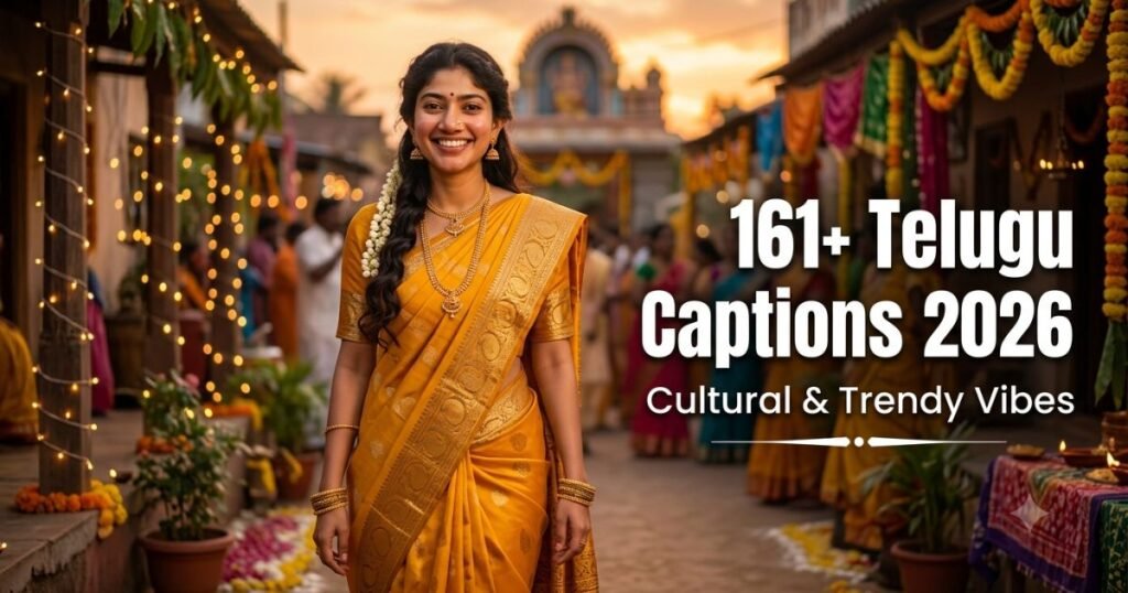 161+ Telugu Captions 2026 | Cultural & Trendy Vibes