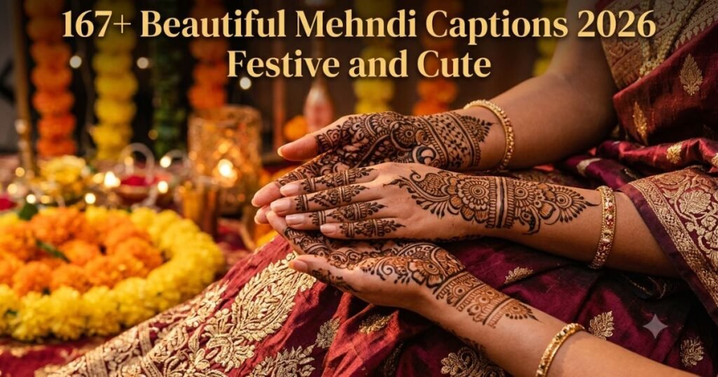 167+ Beautiful Mehndi Captions 2026