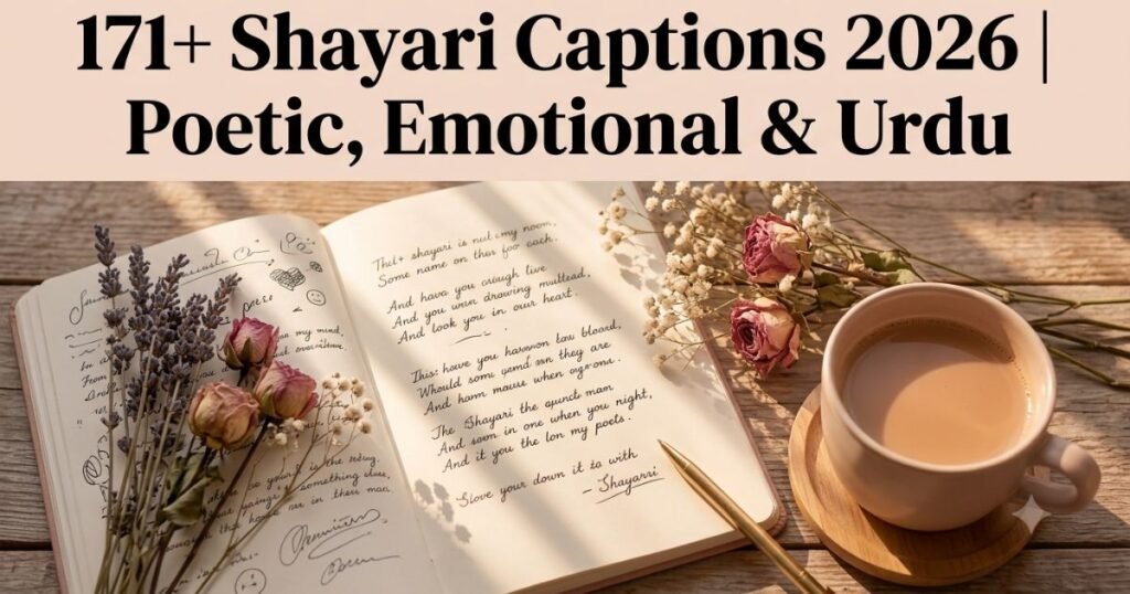 171+ Shayari Captions 2026 | Poetic, Emotional & Urdu