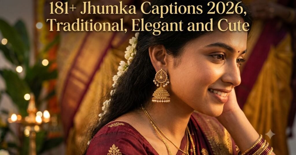 181+ Jhumka Captions 2026 | Traditional, Elegant & Cute