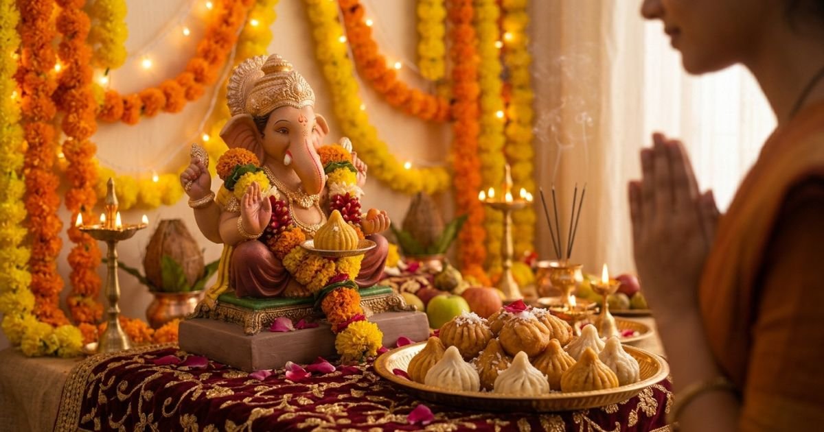 Bappa Captions for Decoration and Modak Moments