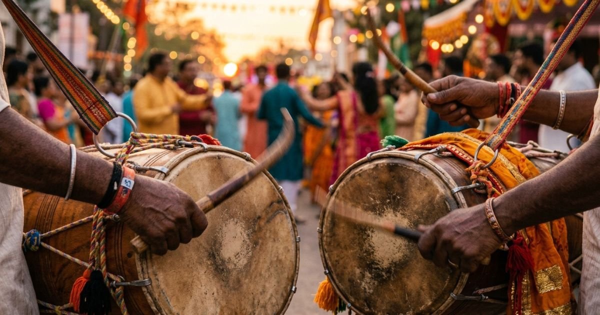 Best Dhol Vadak Captions