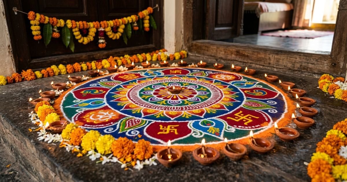 Diwali Rangoli Captions