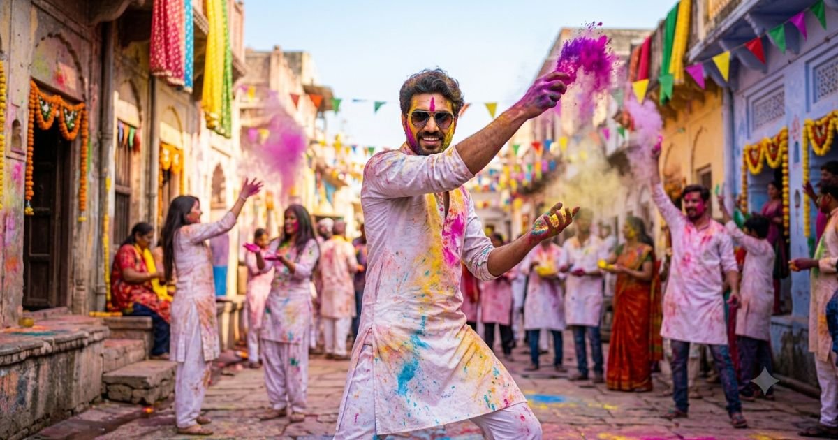 Holi Captions for Boys