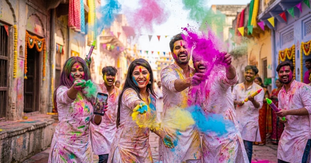 Holi Reels Captions