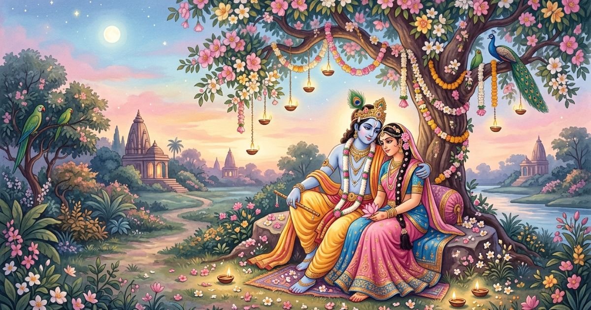 Radha Krishna Love Captions for Janmashtami