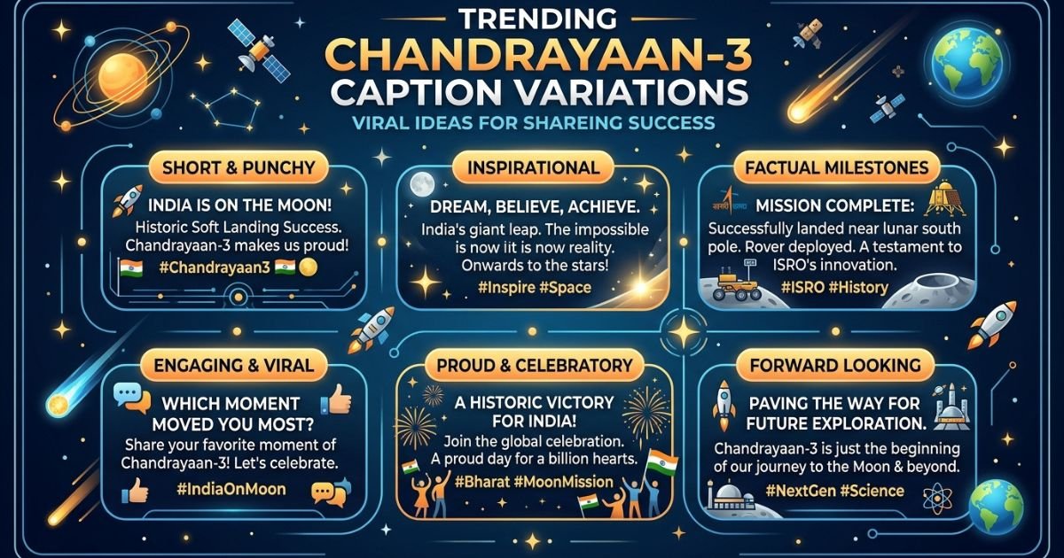 Trending and Viral Chandrayaan 3 Caption Variations